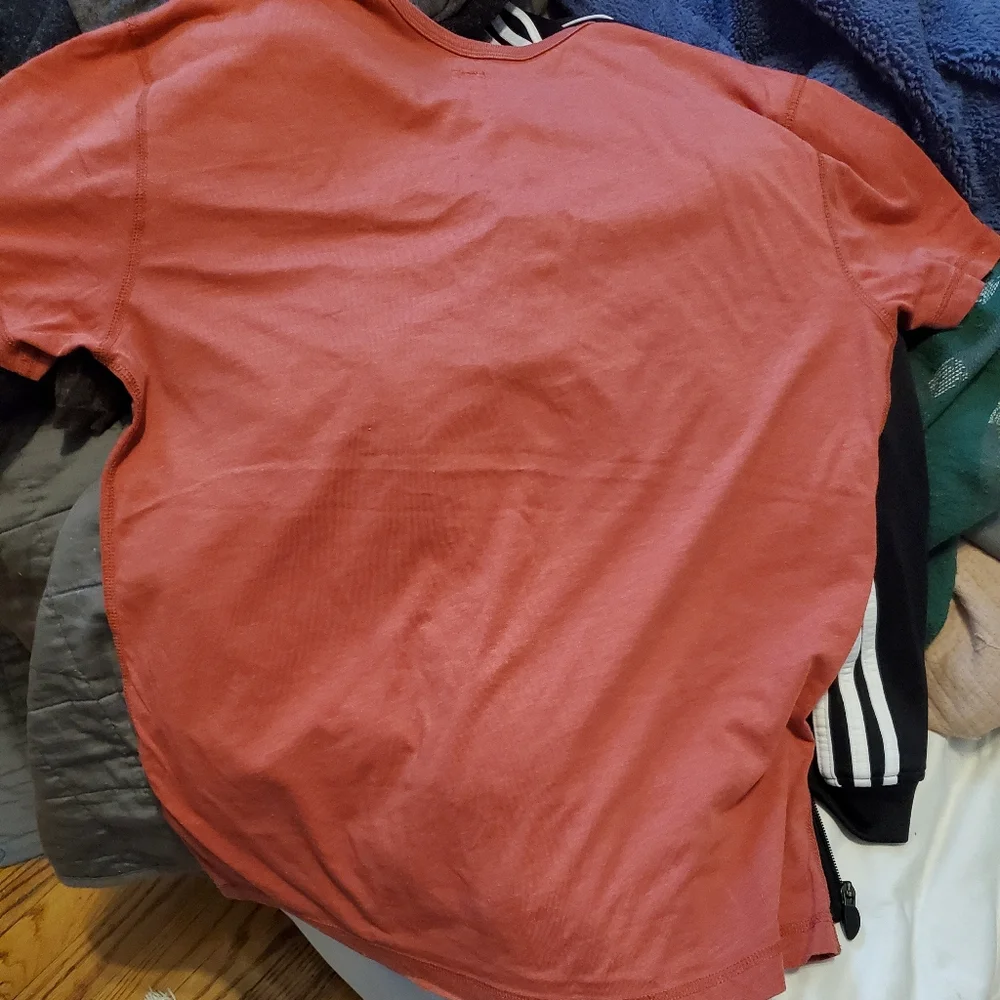 Vintage Soft Cotton J. Crew Men's Brick Red Henley Shirt